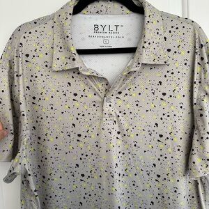 Men's Performance Polo - Gray and Yellow